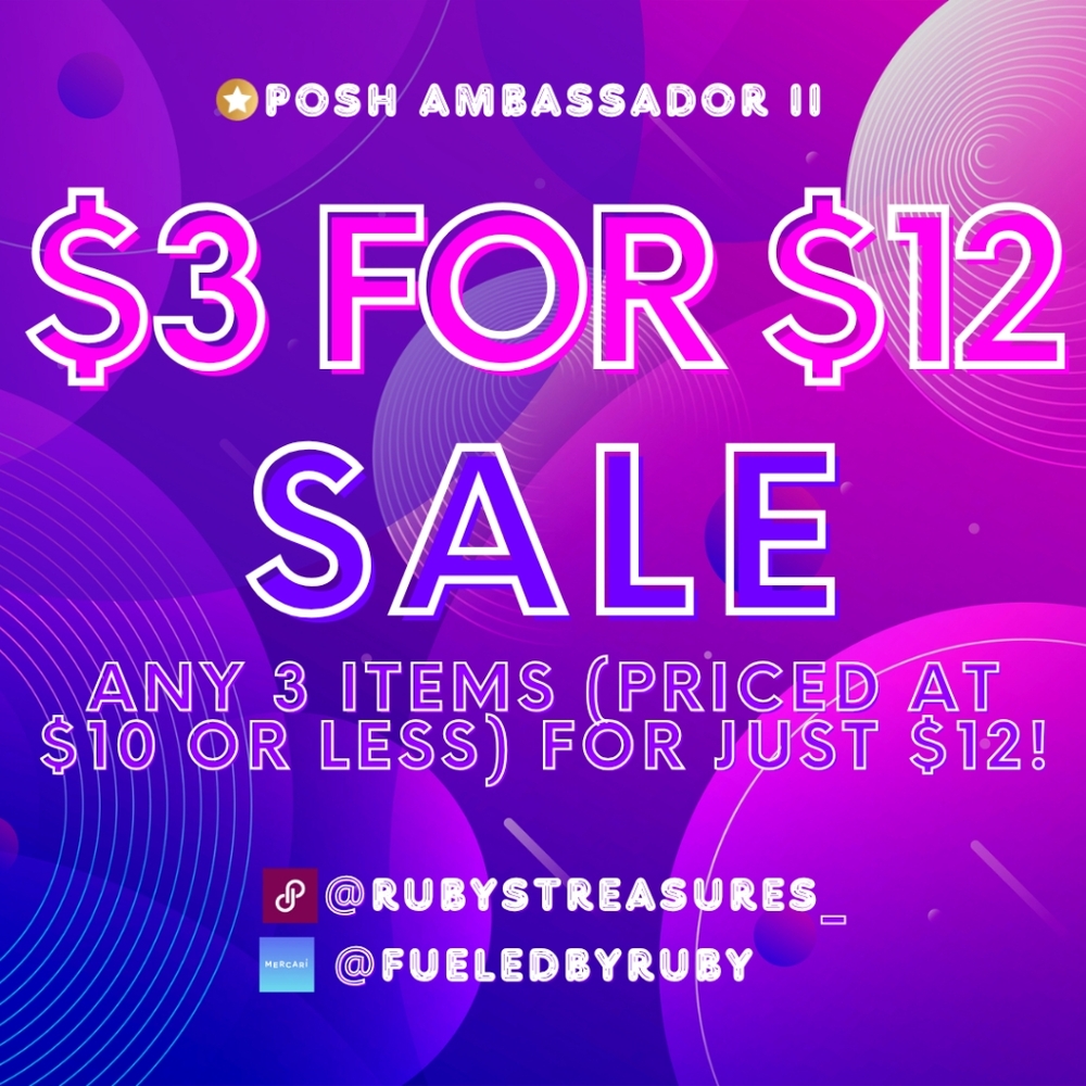 🚨📢 3 FOR $12 SALE ! 🚨📢  ANY 3 ITEMS FOR JUST $12 !! BUNDLE & SAVE!⚡️SALE⚡️